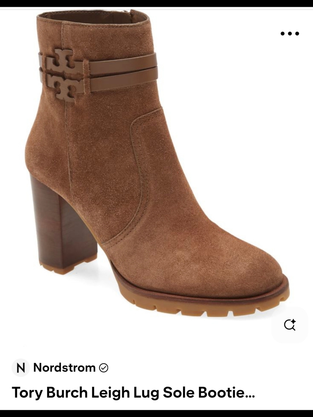 Tory Burch Leigh Lug Sole Suede Ankle Boot in Brown 8